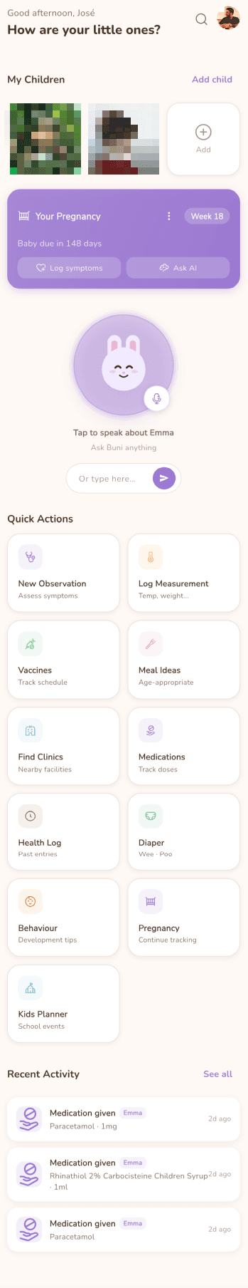 KiddoCare app walkthrough